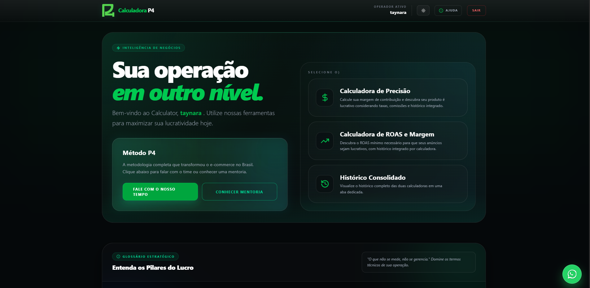 Calculadora de Precificação P4